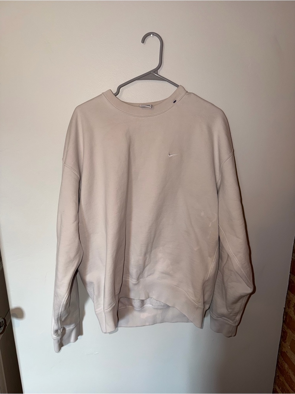 Nike Men's Crewneck Sweatshirt in Light Beige